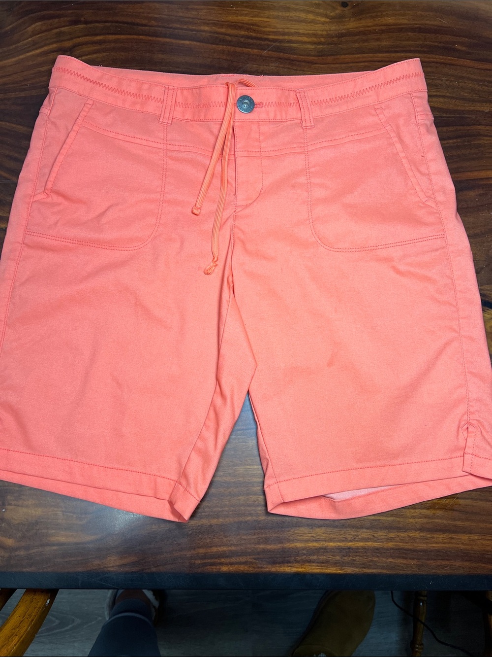 Athleta Coral Drawstring Bermuda Shorts